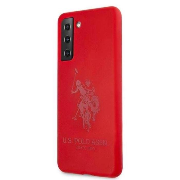 US Polo - US Polo Silicone On Tone Skal Galaxy S21 - Röd