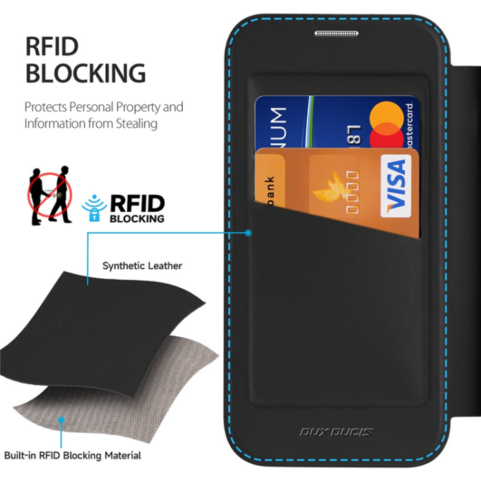 Dux Ducis - Dux Ducis Galaxy A35 5G Plånboksfodral Skin X Pro - Svart