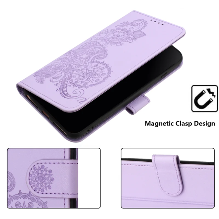 A-One Brand - iPhone 17 Pro Max Plånboksfodral Mandala Flower - Lila