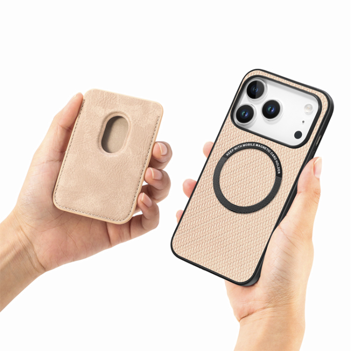 A-One Brand - iPhone 17 Pro Mobilskal Detachable Korthållare - Khaki