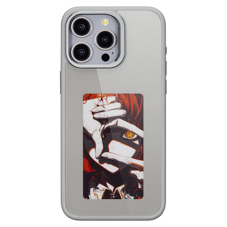 iPhone 15 Pro Max Mobilskal E Ink 4-Color Display Customized (Grå) | 2353 | AlltMobil