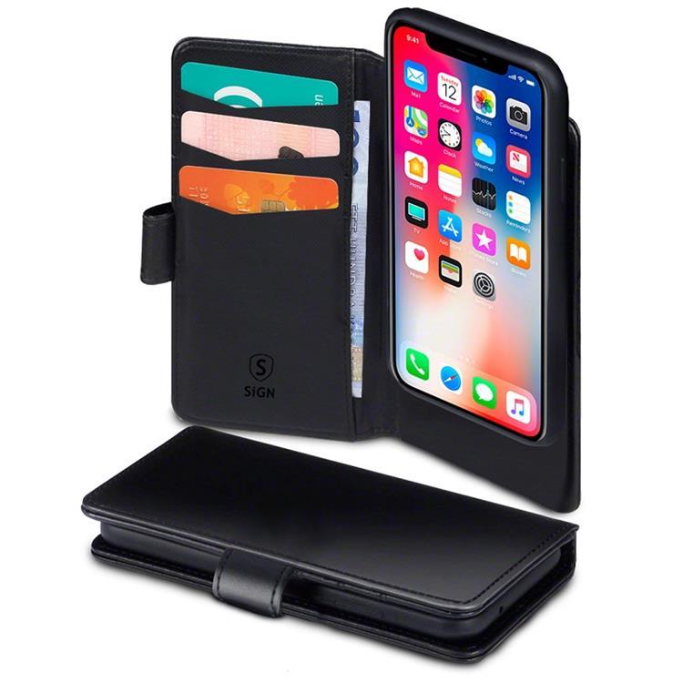 SiGN Plånboksfodral 2-in-1 för iPhone XS Max - Svart | 2353 | AlltMobil