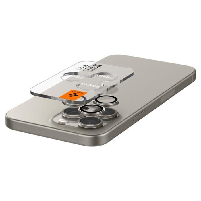 Spigen - [2-PACK] Spigen iPhone 15 Pro/15 Pro Max Kameralinsskydd i Härdat Glas