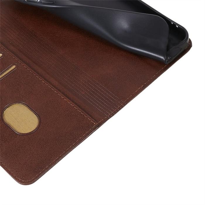OEM - Samsung Galaxy A37 Fodral PU Läder Magnetiskt - Brun