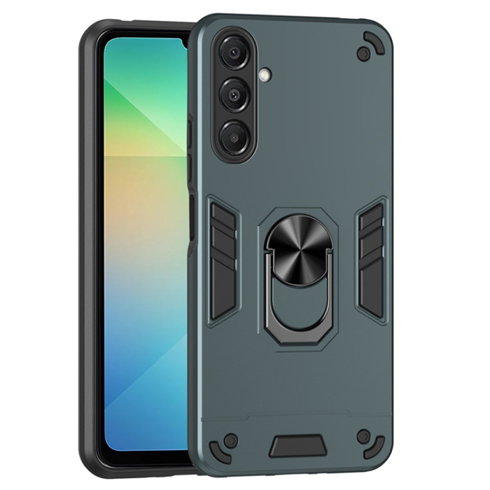 A-One Brand - Galaxy A17 Mobilskal Med Ring Kickstand Drop Defend - Grön