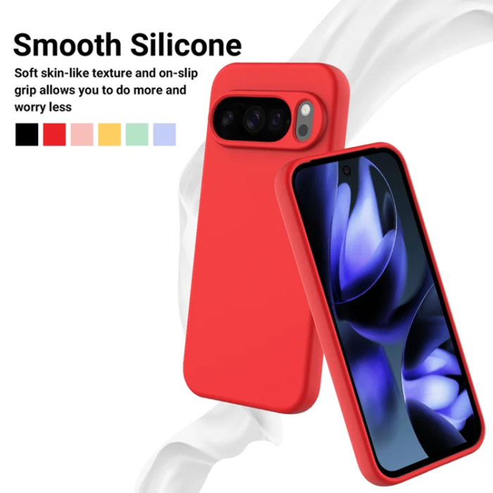 A-One Brand - Google Pixel 10 Pro Mobilskal Liquid Silikon - Röd