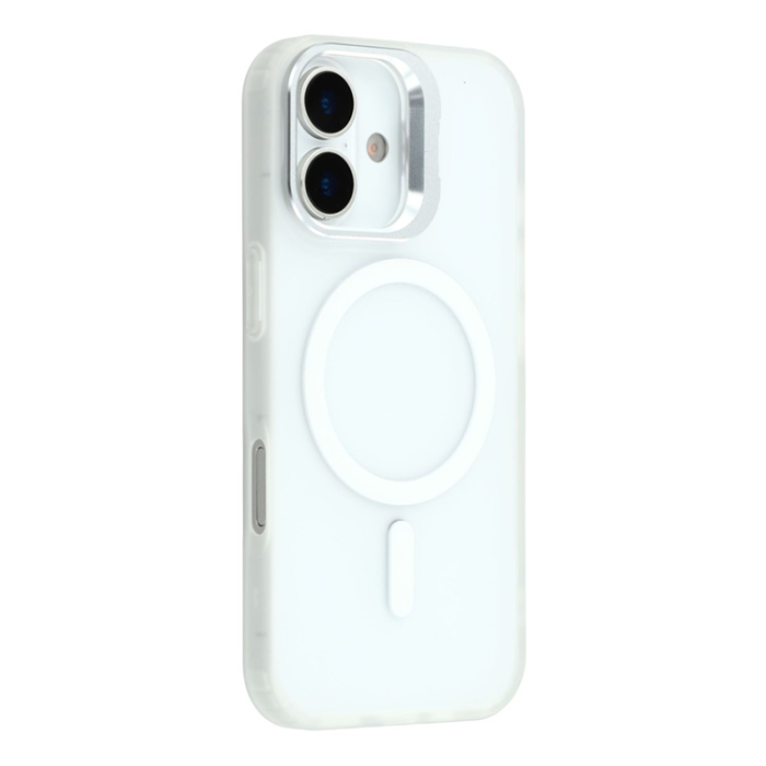 A-One Brand - iPhone 17 Mobilskal MagSafe Lins Kickstand - Transparent Vit