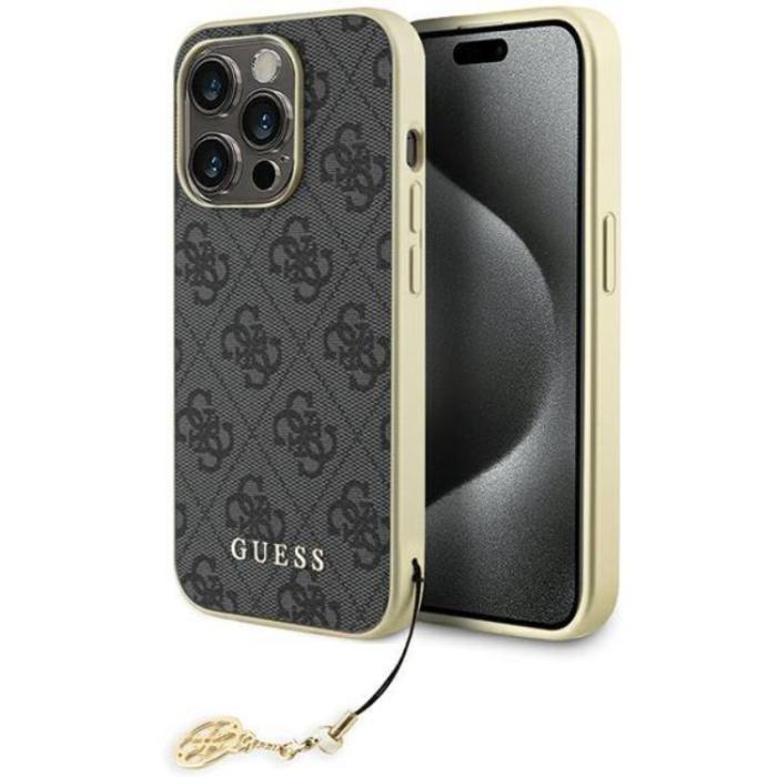 Guess - Guess iPhone 15 Pro Mobilskal Charms Collection - Grå