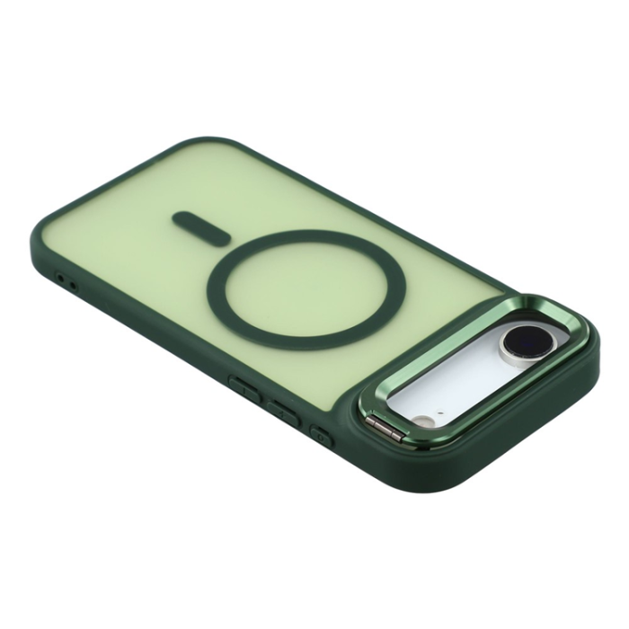 A-One Brand - iPhone Air Mobilskal MagSafe Lins Kickstand - Mörkgrön