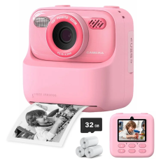 OEM - Barn Digitalkamera HD 1080P Med Skrivare P79 - Rosa