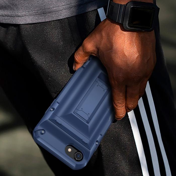 A-One Brand - iPhone 7/8/SE (2020/2022) Skal Korthållare Built-in Kickstand - Svart