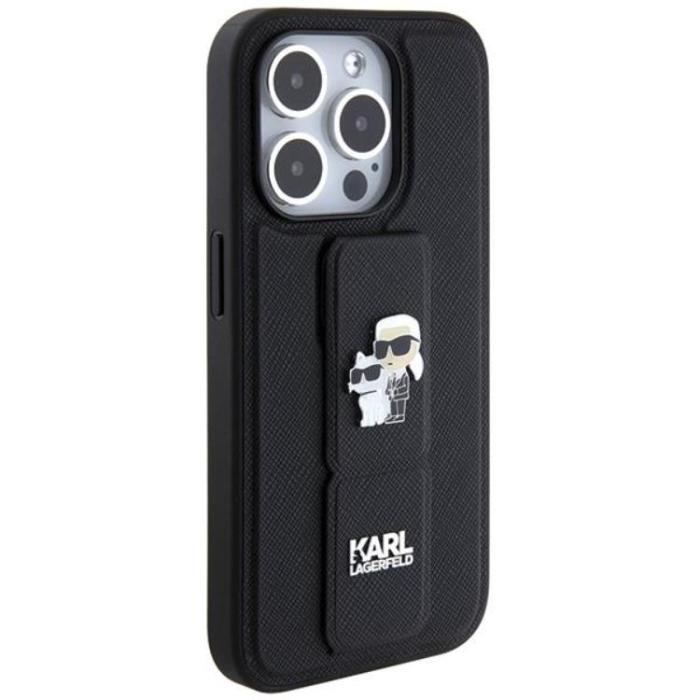 KARL LAGERFELD - KARL LAGERFELD iPhone 14 Pro Mobilskal Gripstand Saffiano Pins