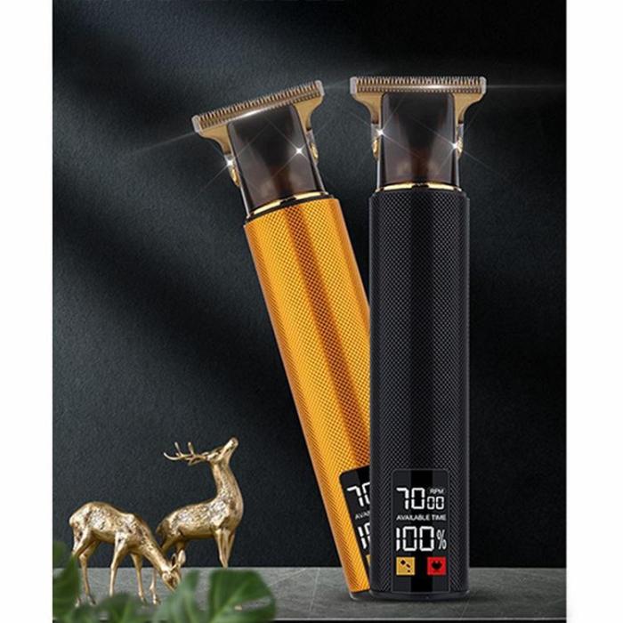 OEM - Hårklippare med display LED och Utbytbara Kammar T9 - Orange