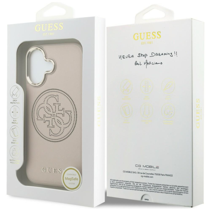 Guess - Guess Mobilskal För iPhone 17 MagSafe Perforated 4G - Rosa
