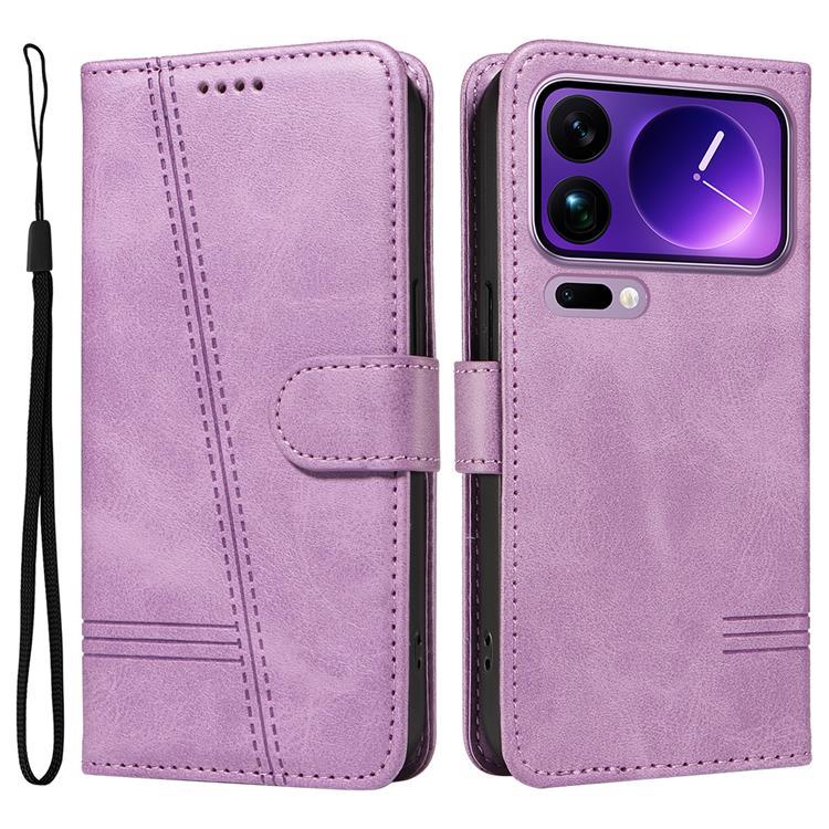 Xiaomi 17 Pro Max Plånboksfodral T Shape Lines - Ljuslila | 2353 | AlltMobil