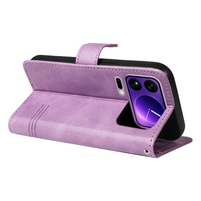 A-One Brand - Xiaomi 17 Pro Max Plånboksfodral T Shape Lines - Ljuslila