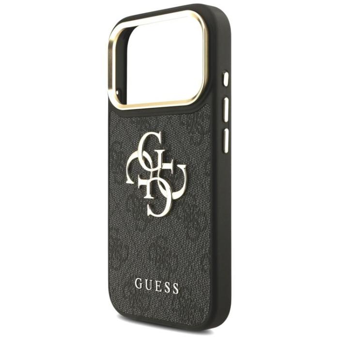 Guess - Guess iPhone 17 Pro Mobilskal 4G Big Classic Logo Big Strap Metal - Svart