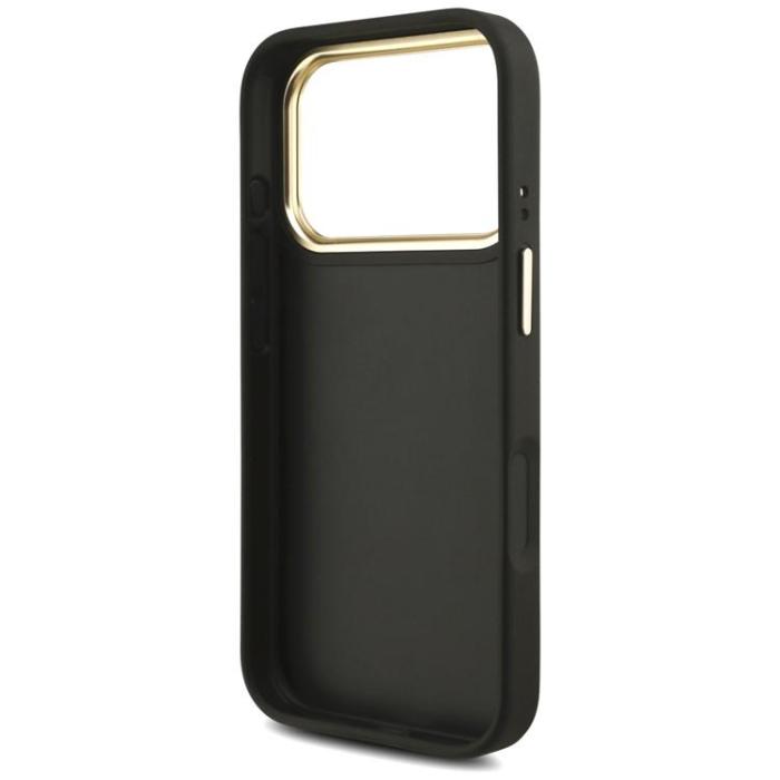 Guess - Guess iPhone 17 Pro Mobilskal 4G Big Classic Logo Big Strap Metal - Svart