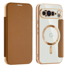 AMORUS - AMORUS Google Pixel 10 Pro XL Plånboksfodral Magsafe RFID - Brun