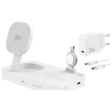 4smarts - 4smarts Qi2 Trådlös Laddare Apple Watch, iPhone, Airpods - Vit