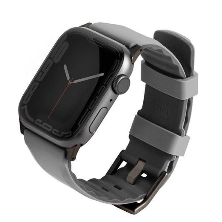 Uniq Apple Watch 4/5/6/7/8/SE/SE2 (38/40/41mm) Armband Silicon - Chalk Grå | 5123 | AlltMobil