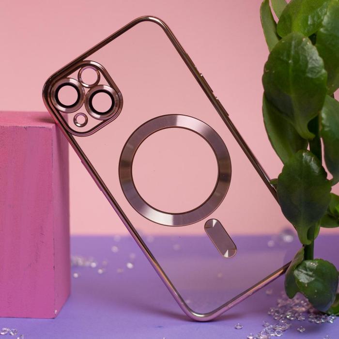 OEM - iPhone 13 Pro Skal Roséguld Chrome Mag