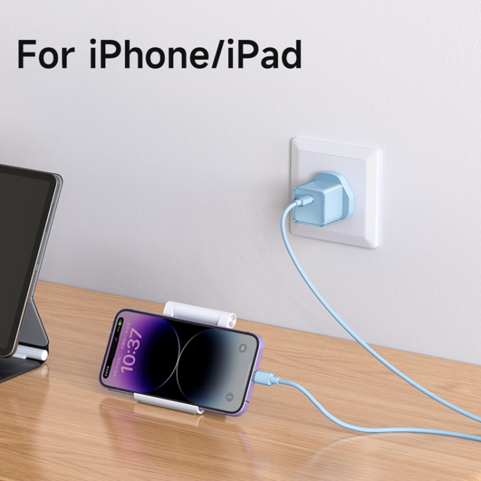 Mcdodo - MCDODO GaN Snabbladdare 20W USB-C UK PD CH-376 - Blå