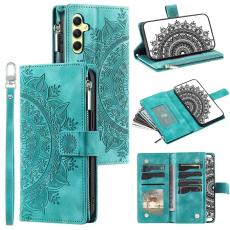 OEM - Samsung Galaxy S26 Pl&aring;nboksfodral Mandala Blomm&ouml;nster Konstl&auml;der - Mintgr&ouml;n