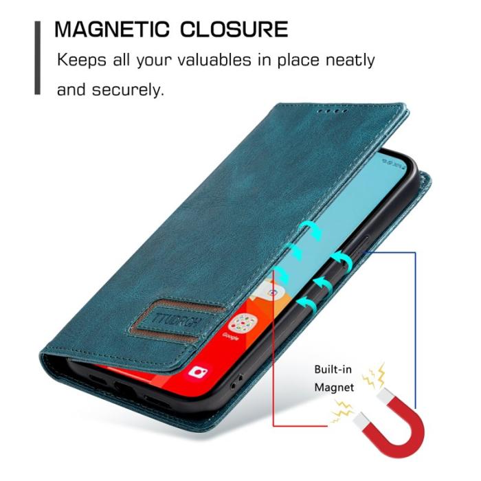 OEM - TTUDRCH Samsung Galaxy S26 Plus Plånboksfodral Konstläder RFID Skydd - Grön