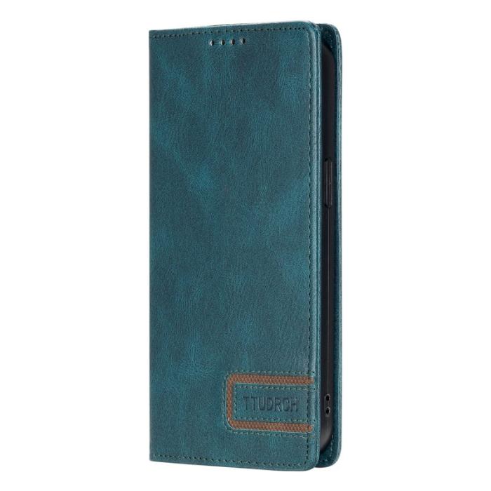 OEM - TTUDRCH Samsung Galaxy S26 Plus Plånboksfodral Konstläder RFID Skydd - Grön