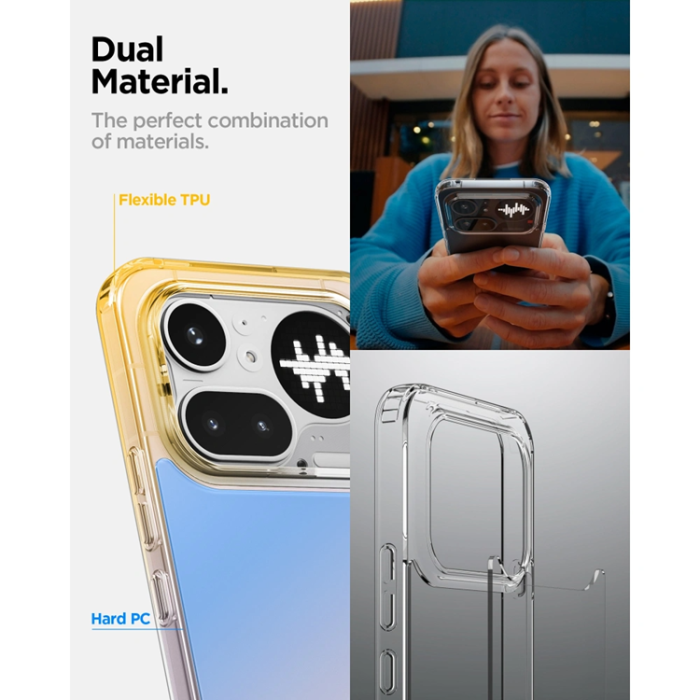 Spigen - Spigen Mobilskal för Nothing Phone 4a Pro Ultra Hybrid - Kristallklar
