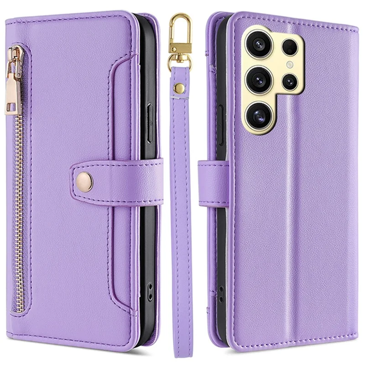 Galaxy S24 Ultra Konstläder Plånboksfodral Shockproof - Lila (Lila) | 2353 | AlltMobil