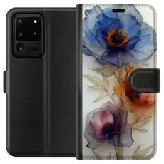 Gustaf - Pl&aring;nboksfodral till Samsung Galaxy S20 Ultra med Silkesblommor