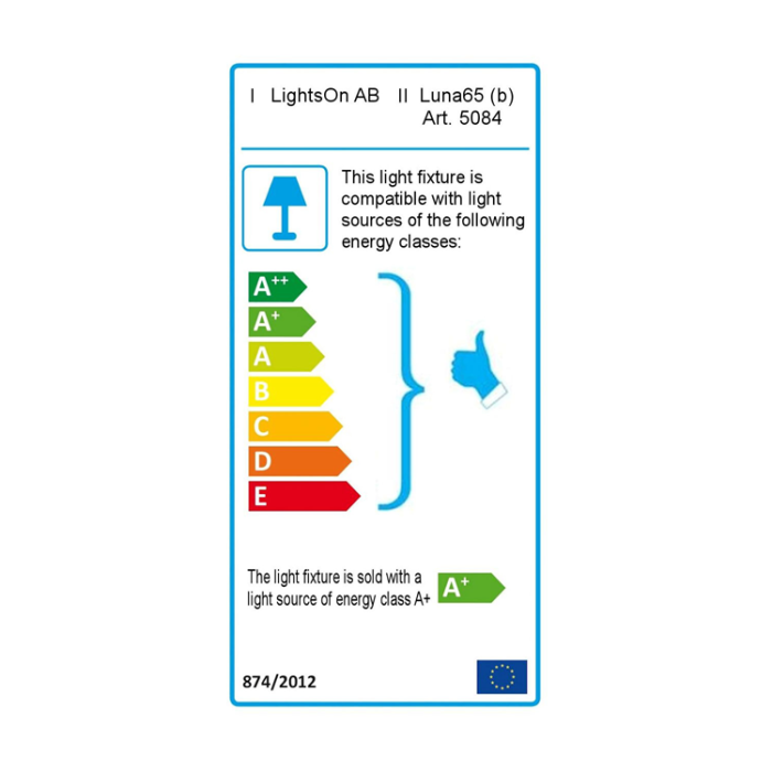 LightsOn - LightsOn Luna 65 Pollare/Trädgårdsspot 350 lm 5W 35° Svart
