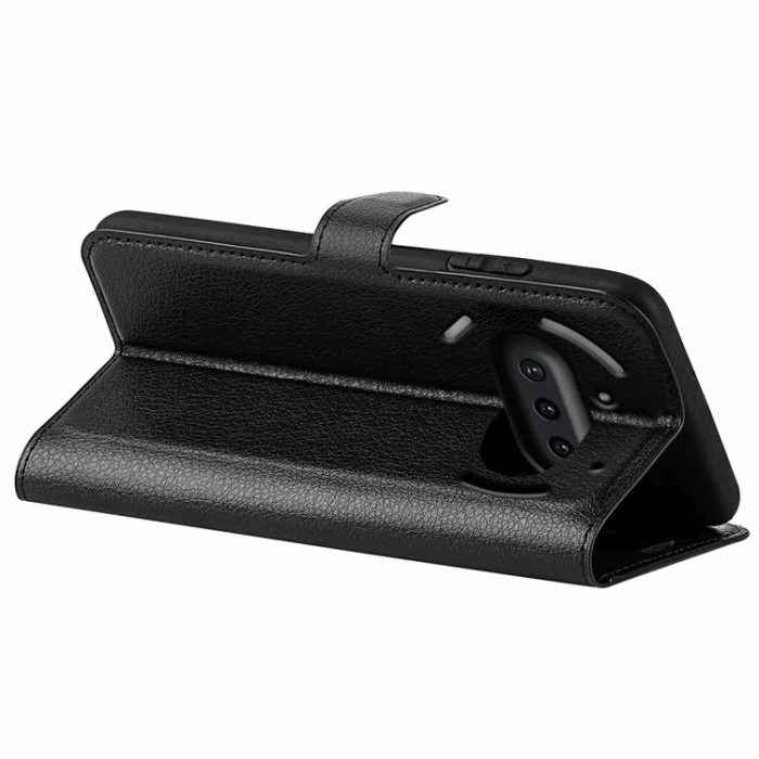 A-One Brand - Nothing Phone (3a) Plånboksfodral Litchi Texture - Svart