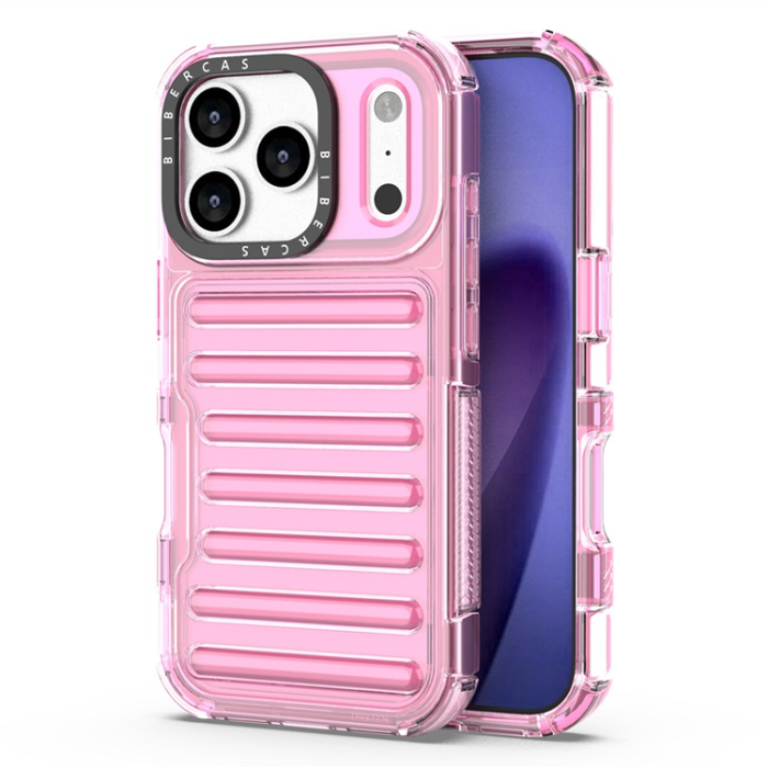 A-One Brand - iPhone 17 Pro Max Mobilskal Stripe Design Detachable - Ljusrosa