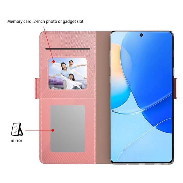 A-One Brand - Google Pixel 7A Plånboksfodral Mirror - Rosa Guld
