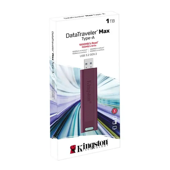 Kingston - Kingston Flash Drive 1TB USB-A 3.2 Gen2 Data Traveler MAX A