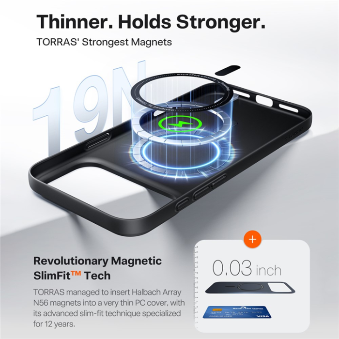 Torras - TORRAS iPhone 17 Pro Mobilskal MagSafe Shockproof - Svart
