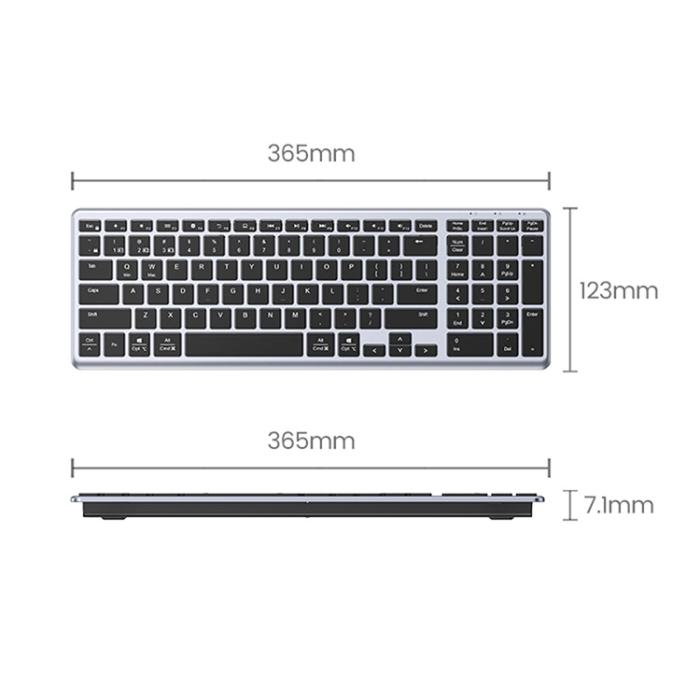 Ugreen - Ugreen Trådlös English Keyboard Med bakgrundsbelysning