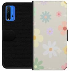 iSecrets - Plånboksfodral till Xiaomi Redmi Note 9 4G med fejdande blommor