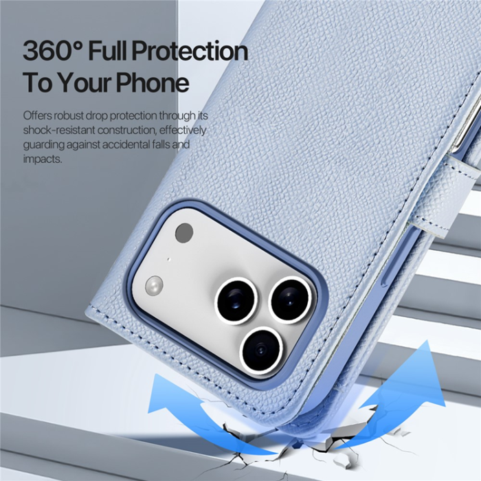 Dux Ducis - Dux Ducis iPhone 17 Pro Plånboksfodral MagSafe Detachable Lawa - Ljusblå