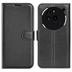 A-One Brand - Nothing Phone (3a) Pro Plånboksfodral Litchi Texture - Svart