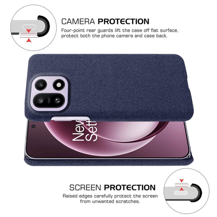 A-One Brand - OnePlus 15 5G Mobilskal Cloth Texture Anti-Scratch - Blå