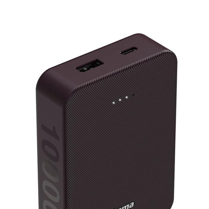 Hama - HAMA Powerbank Colour 10 10000mAh USB-C+USB-A Plommon