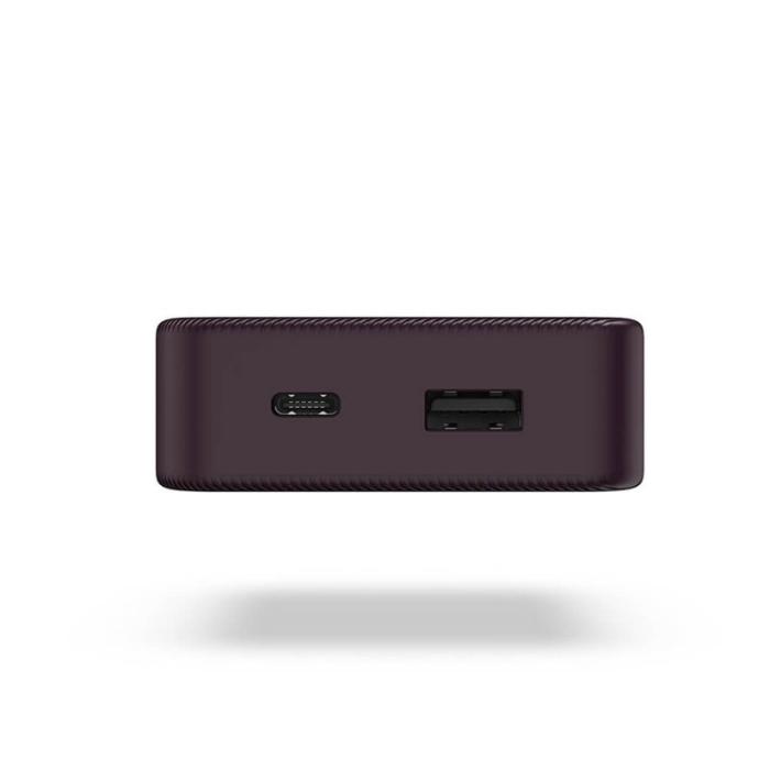 Hama - HAMA Powerbank Colour 10 10000mAh USB-C+USB-A Plommon