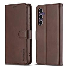 LC.imeeke - LC.IMEEKE Pl&aring;nboksfodral f&ouml;r Samsung Galaxy S26 Konstl&auml;der - Brun