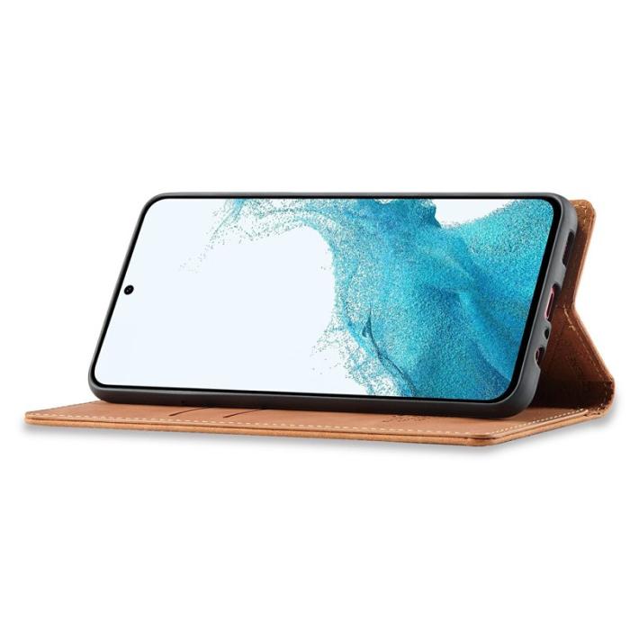 LC.imeeke - LC.IMEEKE Plånboksfodral för Samsung Galaxy S26 Konstläder - Brun