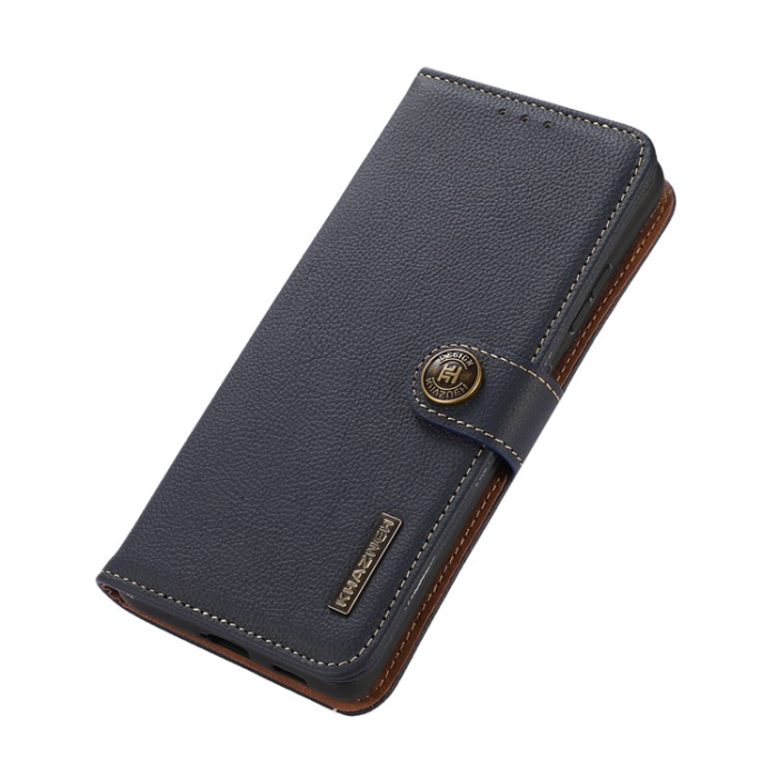 KHAZNEH - KHAZNEH Xiaomi Mi 11 Ultra Plånboksfodral Äkta Läder Kickstand - Blå