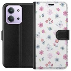 iSecrets - Plånboksfodral till Xiaomi Redmi 15C med Blommor och fjärillar